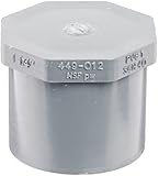 Spears PVC Pipe Fitting, Plug, Schedule 40, Gray, Spigot