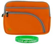 Non-OEM Amazon Kindle DX 9.7 Tri-Pocket Sleeve Case - Orange