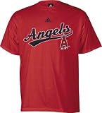 Los Angeles Angels of Anaheim Red Adidas New Script Youth T-Shirt