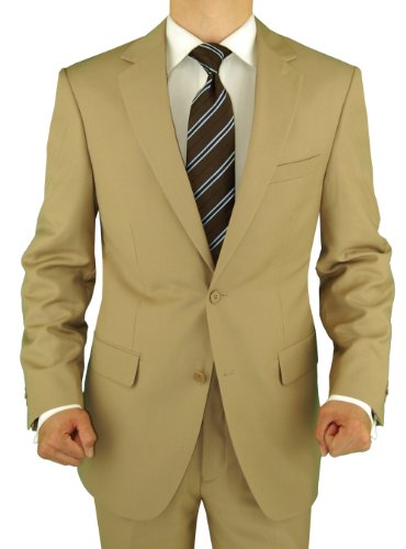 Salvatore Exte Men's 2 Button Tan Beige Suit