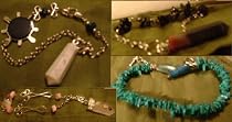 Gemstone Ruby Kynite Garnet Turquoise Lapis Amethyst Pendulum Bracelet Mini Dowsing Disk Kit