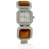 Bling Jewelry Rhodium Plated Cushion Cut Crystal Art Deco Fashion Watch by Bling Jewelry Cushion Cut Crystal Art Deco Watch