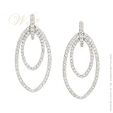 STUDIO 925: *EMILY PAVE HOOP SILVER EARRINGS*
