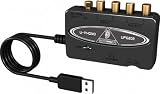 Behringer UFO202-BK High-Quality USB Audio Interface Vinyl Recording Bundle, Black