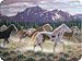 Horses in Mountains Tempered Glass Cutting Board