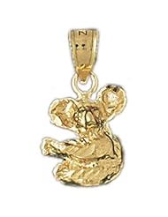 Dazzlers Solid 14k Gold Koala Charm Pendant Available in three colors from jewelsberry (weights: 1.5 grams only)
