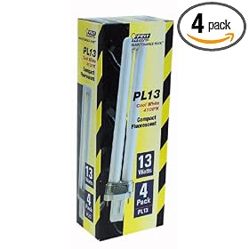 Feit Electric PL13 41 MP 13-Watt PL Compact Fluorescent Bulb, Cool White, 4 Pack by Feit Electric