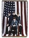 The Beatles with US Flag Tapestry Throw Blanket
