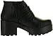 X2b Hayden-3 Women Round Toe Buckle Strap Side Zip Platform Chunky Ankle Booties