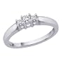 3 Diamond Anniversary Band 1/4 ct. in 14K White Gold (Good, J-K Color, I2-I3 Clarity)