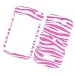 RIM BlackBerry Storm 9530 Thunder 9500 Rubberized Snap-on Protector Hard Case Image Cover "White & Pink Zebra" Design