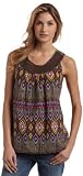 IZOD Women's Crochet Neck Cherokee Print Tank Top