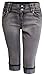 URBAN K Plus Size Women's Denim Capri Jeans