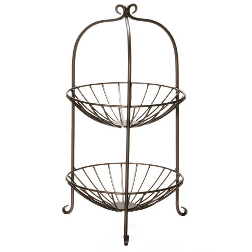 Kitchen: 2 Tier Basket   Bronze