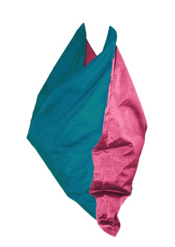 Kinzler K-11271/41 Sitzsack "Small Chilli", 90 x 140 cm, ca.130 Liter Polystyrolk&uuml;gelchen, 2-farbig t&uuml;rkis - pink