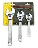 KR Tools 10193 Pro Series 3-Piece Adjustable Wrench Set