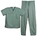 Unisex Solid Color Scrub Set - Sage
