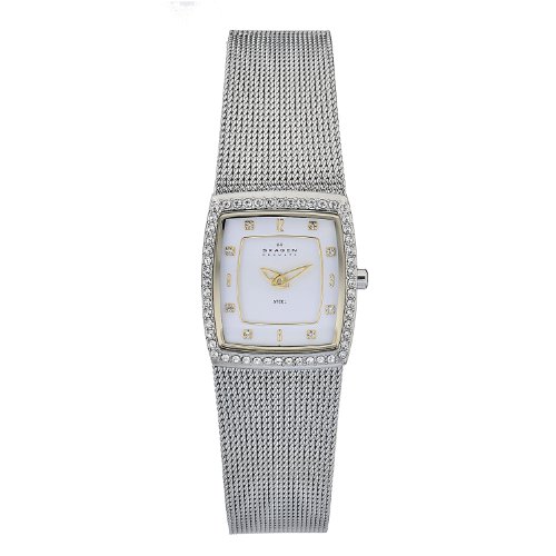 Skagen Women's O384XSGSW1 Quartz White Dial Stainless Steel Watch