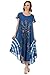 Sakkas Embroidered Painted Floral Cap Sleeve Cotton Dress