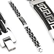 316L Stainless Steel & Rubber Bracelet - Length 7.68" (195mm) - Width 13mm