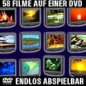 Die Aquarium Kaminfeuer Sonnenuntergang Strand Bergsee Sofie Feuerwerk Mondschein Wasserfall Sonneaufgang Gebirgsbach und viel mehr Stimmungs DVD - Complete Emotions 58 Stimmungen einzeln anwähl und einzeln endlos abspielbar - bekannt aus dem TV für Lounge, Club, Zuhause, Party, Fete als Geschenk - Stimmung auf Knopfdruck
