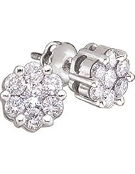 1.00ct Diamond Flower Earrings