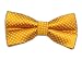 100% Silk Woven Yellow Gold Pindot Self-Tie Bow Tie