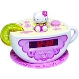 IMAGE OF HELLO KITTY KT2055 Digital AM/FM Clock Radio With Night Light Battery Back-Up System Snooze