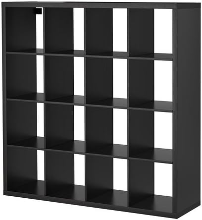 Ikea Kallax Bookcase Shelving Unit Black-brown 16 Cube