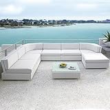 41NnyO3W 0L. SL160  Glass top Ottoman Table   Honey   Outdoor Patio Furniture   Frontgate, Honey,Patio Furniture