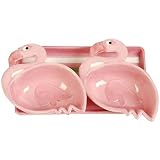Tropical Pink Flamingo Condiment Serving Set