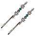 Roe Silver Turquoise Crystal Hair Clips