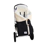 Snuggle Bub Lamb's Wool Stroller Wrap- Black(Small)
