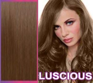 14 inch long Luxury Clip in Hair Extensions. Medium Brown (6). 120g Weight