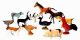12 Mini Toy Farm Animal FiguresIMAGE