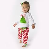 Baby or Little Girls Night Before Christmas Outfit Set