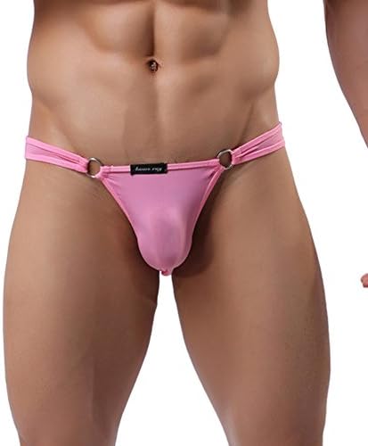 Qianle Men's Sexy G-string Briefs Comfy Underwear Pink