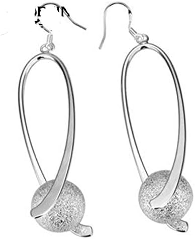 Minkang Fashion Jewelry 925 Solid Silver Classic Sand Pearl Earrings