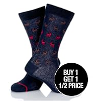 Cotton Rich Reindeer Socks