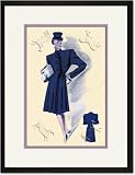 Black Framed/Matted Print 17x23, Dressy Coats for Little Women
