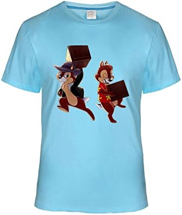 A11 Chip and Dale Rescue Rangers Classic Cute T Shirts for Man S skyBlue