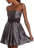 XOXO Juniors' Polk-A-Dot Party Dress,Grey,3