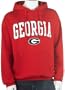 Soffe Georgia Hoodie with Arch and Mascot (Large, Red)