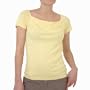 AGB Women's Flutter Sleeve Light Weight Draped Sweater,Yellow,Large