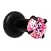 8 Gauge Black Pink Cubic Zirconia Plug
