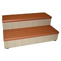 QCA Spas Two Tone Redwood Spa Step - Red (36")