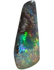O&G Australia Natural Queensland Solid Boulder Opal Gemstone (6.30 cttw)