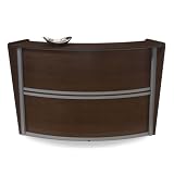 Marque Curved Reception Station Cherry/Silver Accents