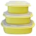 Calypso Basics 3-Piece Microwave Steamer Set, Lemon