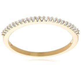 10k White, Yellow, or Rose Gold Diamond Band (1/10 cttw, I-J Color, I3 Clarity)